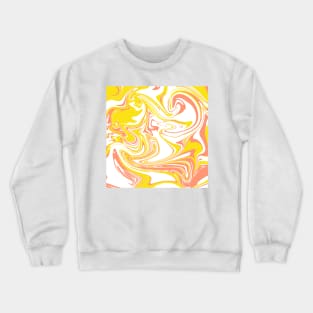 Orange and Yellow Abstract Pattern Crewneck Sweatshirt